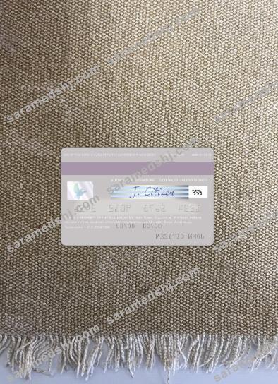Australia Australian Military Bank visa card photolook back